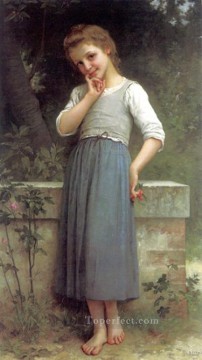  retrato Pintura al %C3%B3leo - Los retratos realistas de chicas Cherrypicker 1900 de Charles Amable Lenoir